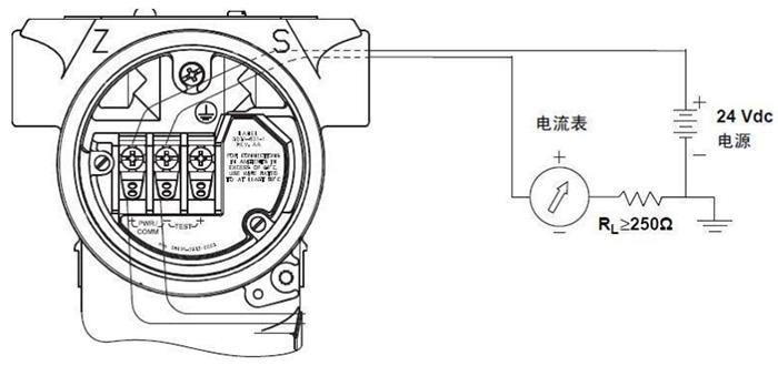 磁致伸縮式液位計(jì)端子接線圖
