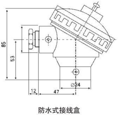 耐高溫熱電偶防水式接線盒圖